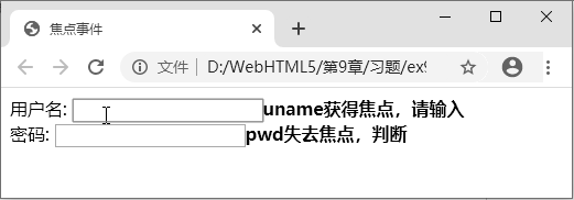 图 9-19 焦点在用户名